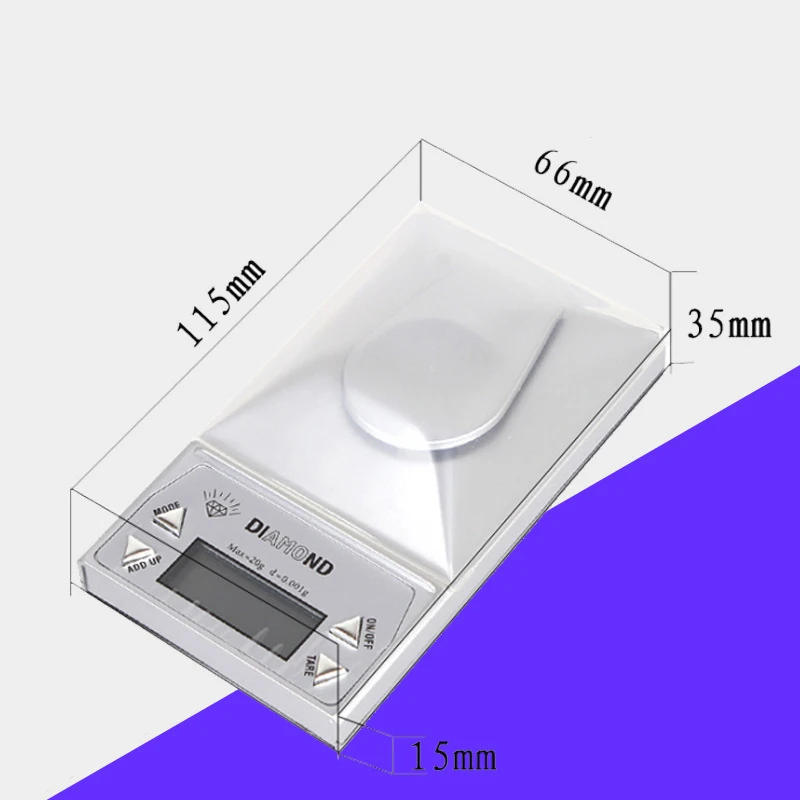 Портативные высокоточные цифровые весы для ювелирных изделий 50 г/20 г/10 г 0 001 с ЖК