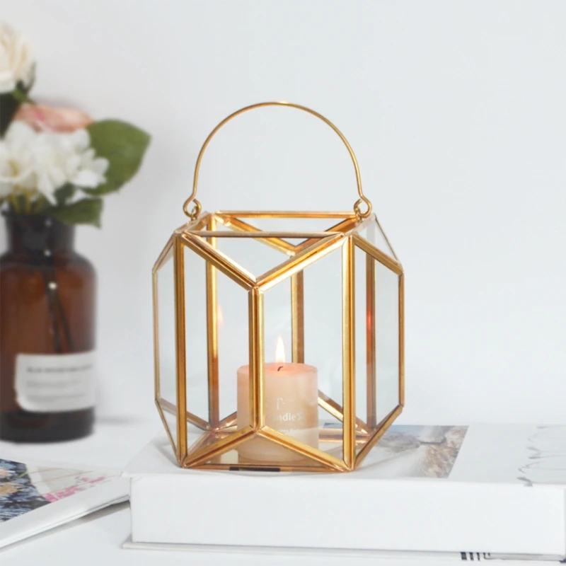 Медь Сфера Стекло геометрический Террариум Форма сочные ящик для комнатных