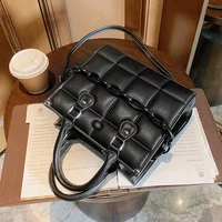 plaid square women tote bag quality pu leather womens designer crossbody bag ladies handbags fashion shoulder messenger bag new