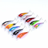 10pcslot 5 7cm 4 4g wobblers minnow fishing lure baits crankbait isca artificial hard bait for fishing tackle