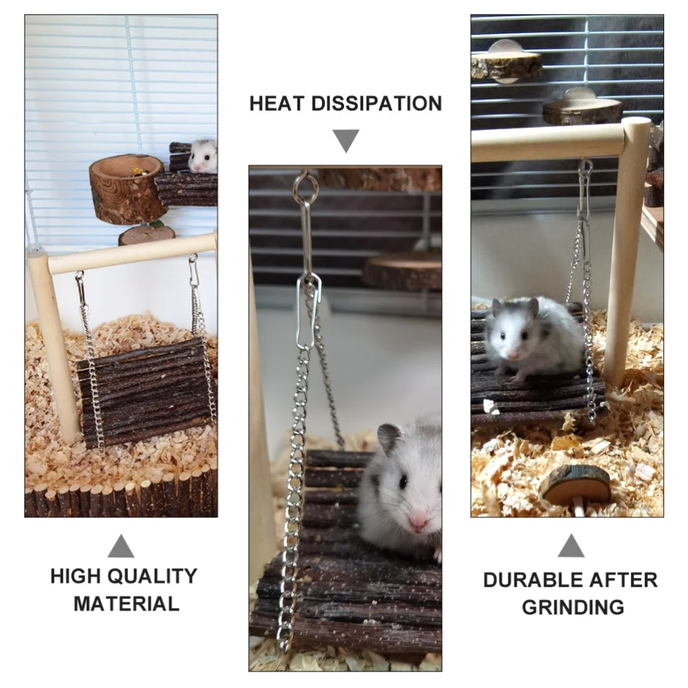 

1pc Pet Bird Hammock Swing Chewing Parrot Hamster Stand Platform