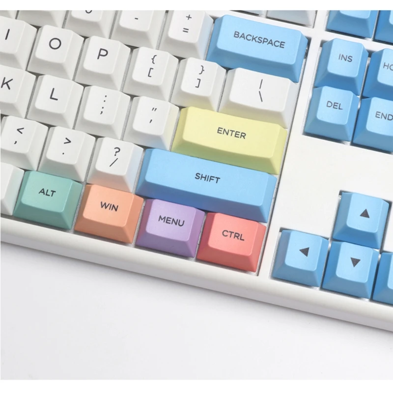 

Cherry Profile ANSI 117 Key PBT Chalk Sleeve Keyset Keycap Dye Subbed for cherry MX Switches Mechanical Keyboard 32CA