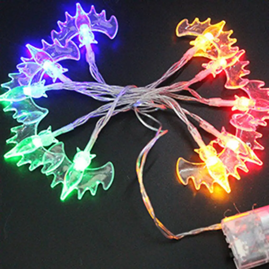 10 светодиодных ламп на Хэллоуин цветной теплый белый светильник в виде головы