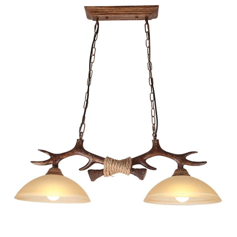 

Modern Vintage Resin Antlers LED Chandeliers American Dining Room Indoor Room Pendant Light Lighting Fixture for Home Decoration