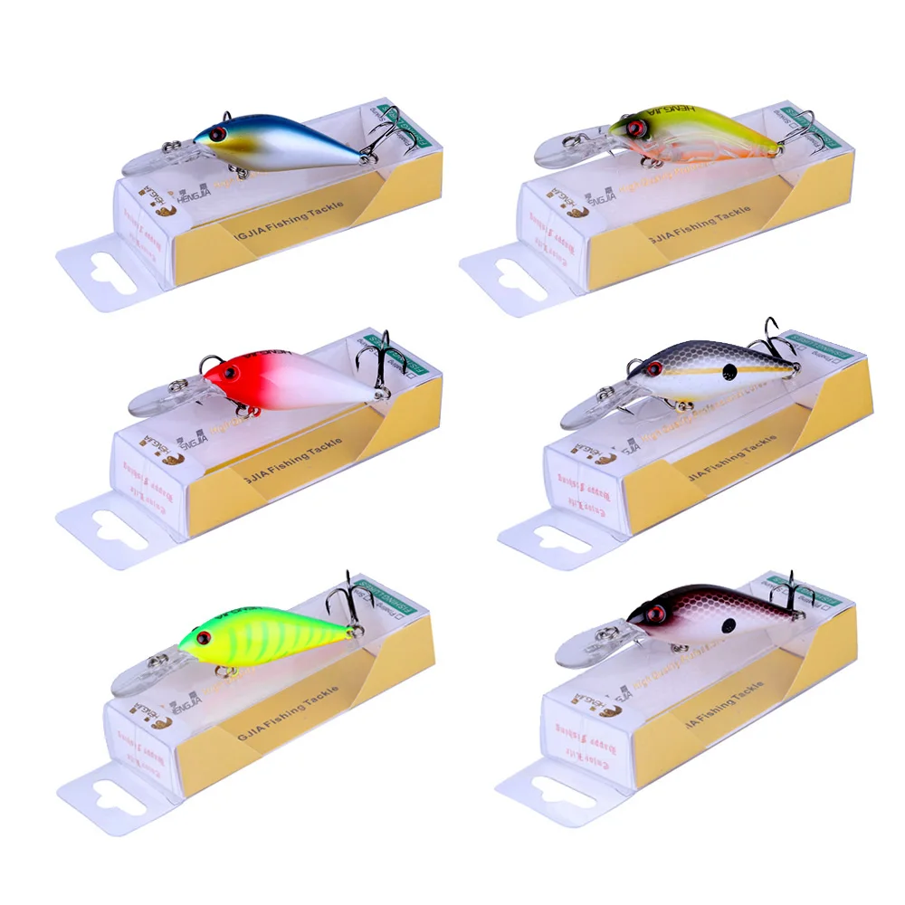 HENGJIA 1 шт. 8 см 8g искусственный воблер (Wobbler) дребезжащий Crankbait среднего Дайвинг