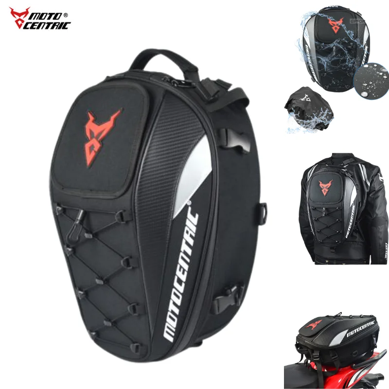 

MOTOCENTRIC Motorcycle Backpack Large Capacity Helmet Bag Multifunction Waterproof Rear Motorcycle Suitcase Luggage Mochila Moto