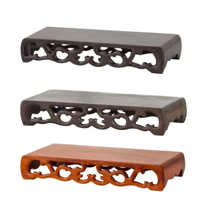 

Retro Tea Tray Tea Table Delicate Small Square Teapot Base Wood Bonsai Pedestal Wooden Base Serving Tray Vase Decoration