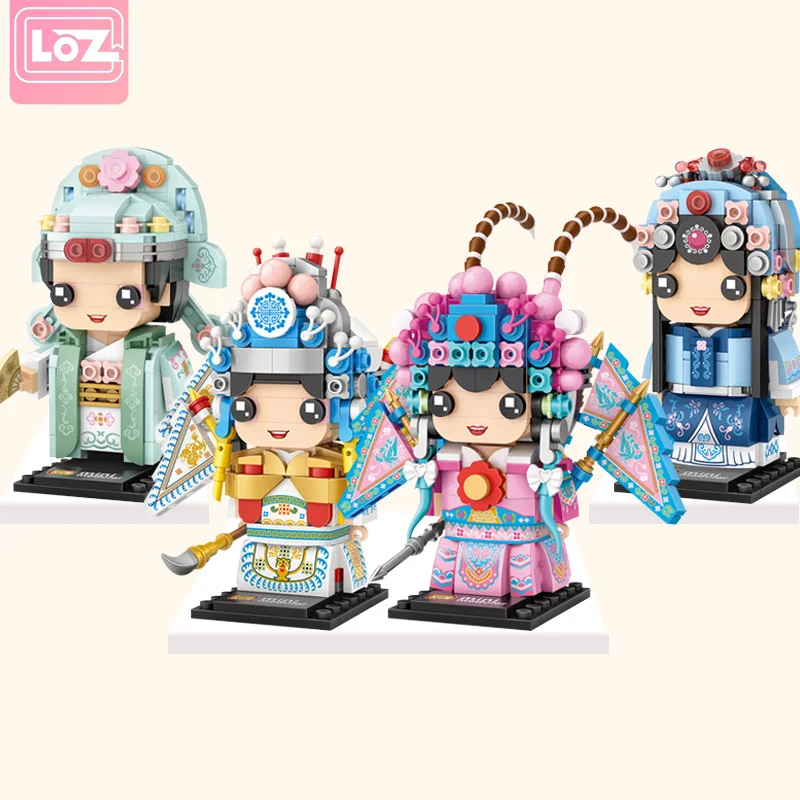 Новый LOZ мини блок GUO Chao Пекинская опера персонаж строительный модель brickheadz серии
