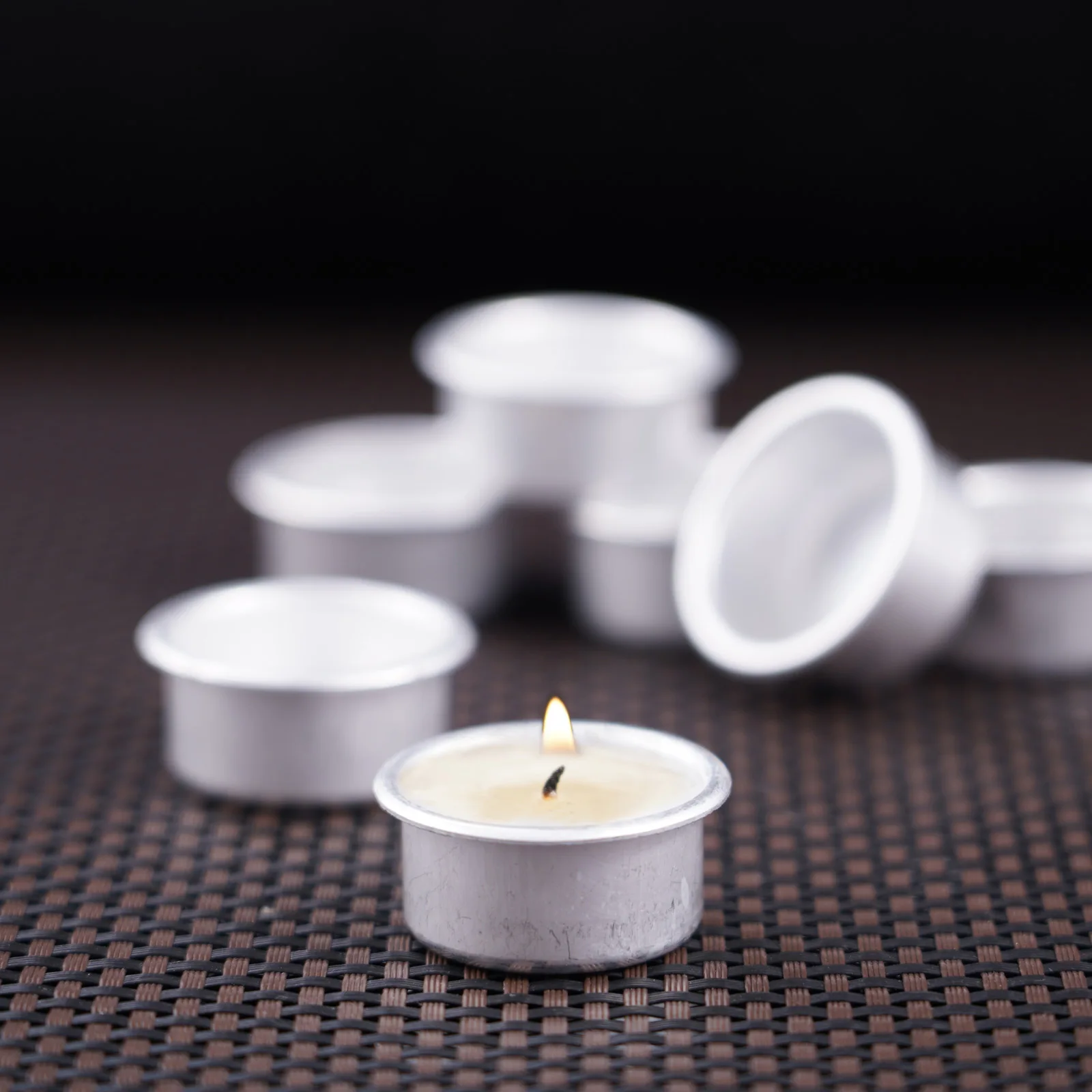 20 штук небольшой Tealight кастрюли защитный корпус для лампы Алюминий подсвечник