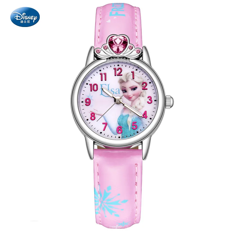 Водонепроницаемые кварцевые часы Disney Frozen Elsa Princess милые Мультяшные для