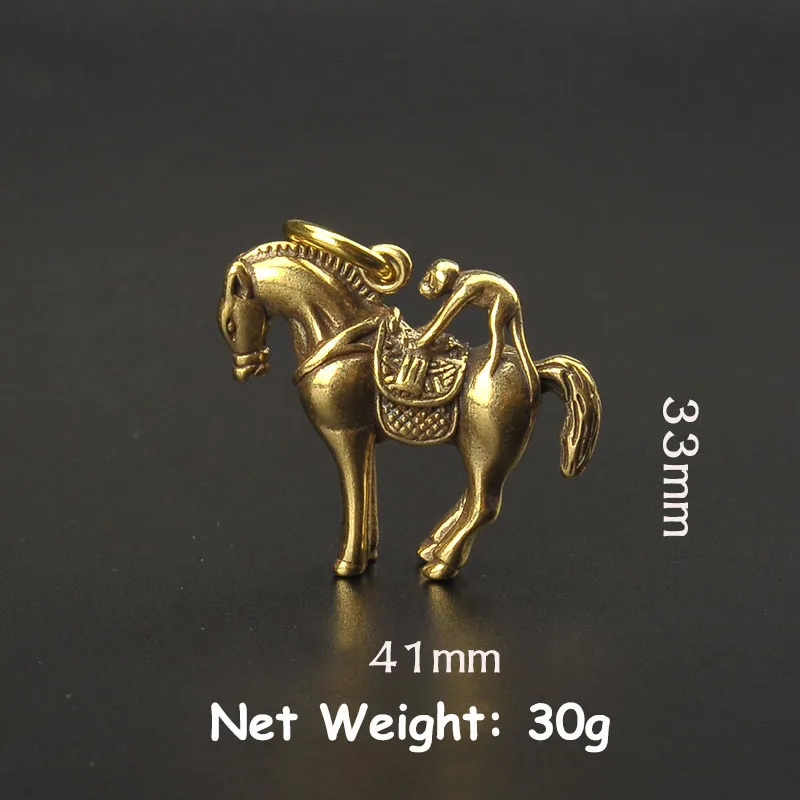 Медный брелок лошадь ручной работы подвески Висячие ювелирные изделия Латунь