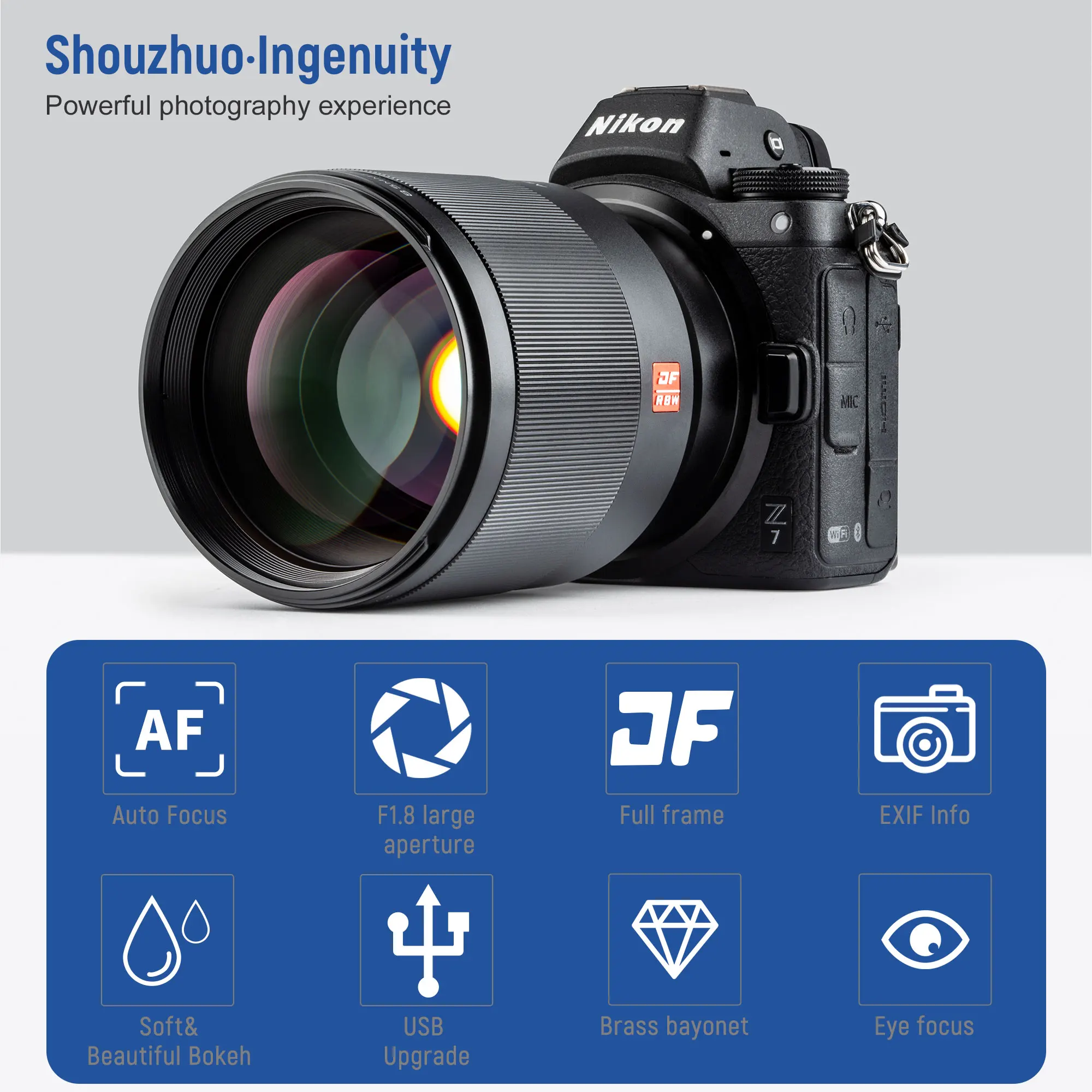 Объектив VILTROX 85 мм F1.8 Z Mark II STM с фиксированным фокусом автофокус AF для камеры Nikon