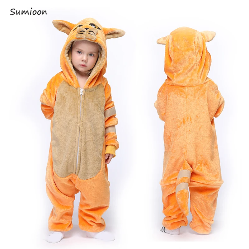 Детские пижамы в виде панды для мальчиков и девочек Мультяшные животные косплей