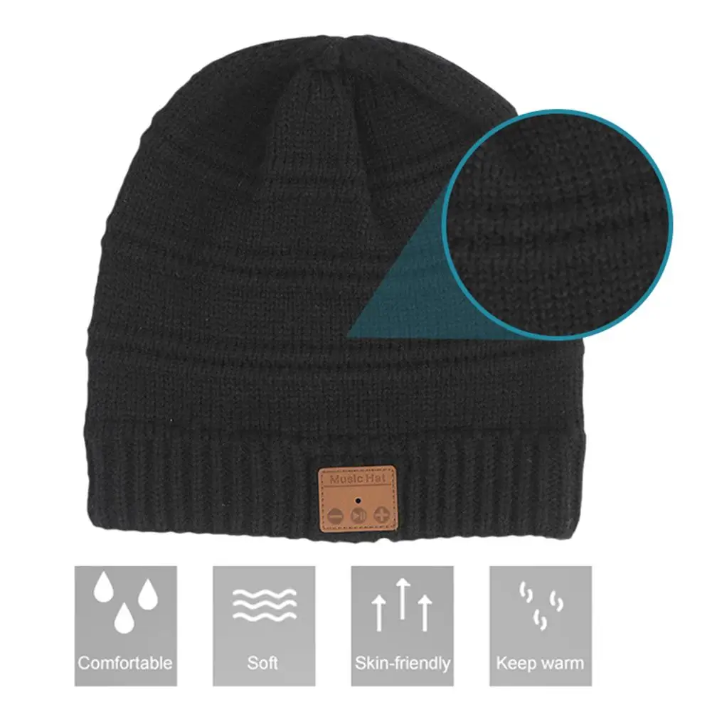 Наушники с Bluetooth музыкальная шапка зимние беспроводные наушники гарнитура