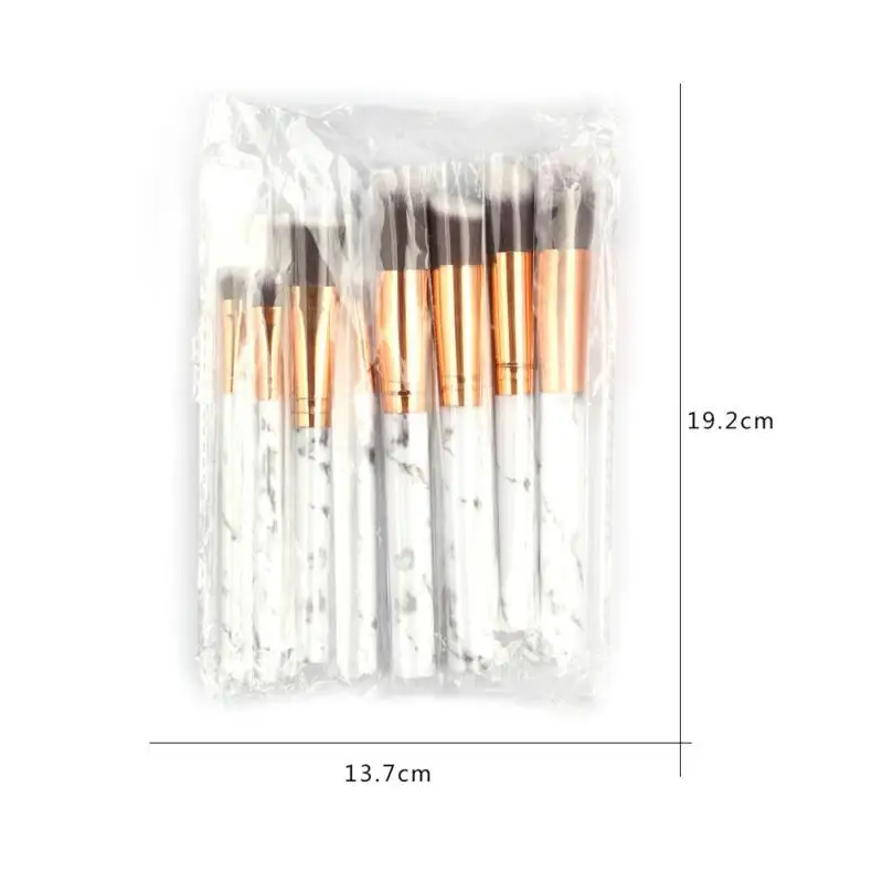 

Hot 10 pcs/Set Marbling Makeup Brush Eye Shadow Women Makeup Brush Foundation Brush Contouring Brush Makeup Tools Sets TSLM1