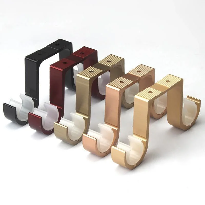 

Thickened Load-bearing Double Rod Ceiling Ceiling Mounted Roman Rod Curtain Rod Double Top Code Curtain Shelf Bracket Bracket
