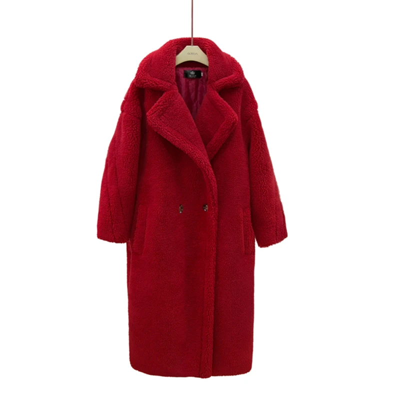 new women fashion faxu fur coat long coat oversized design warm protected