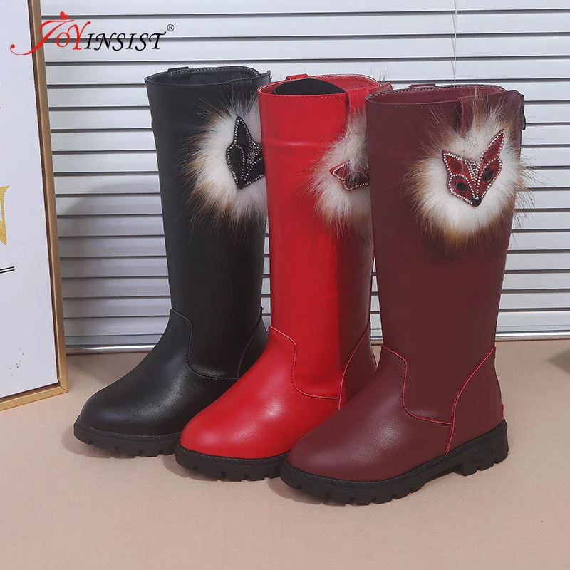 2019 детские зимние ботинки для девочек детская обувь с высоким бантом платье