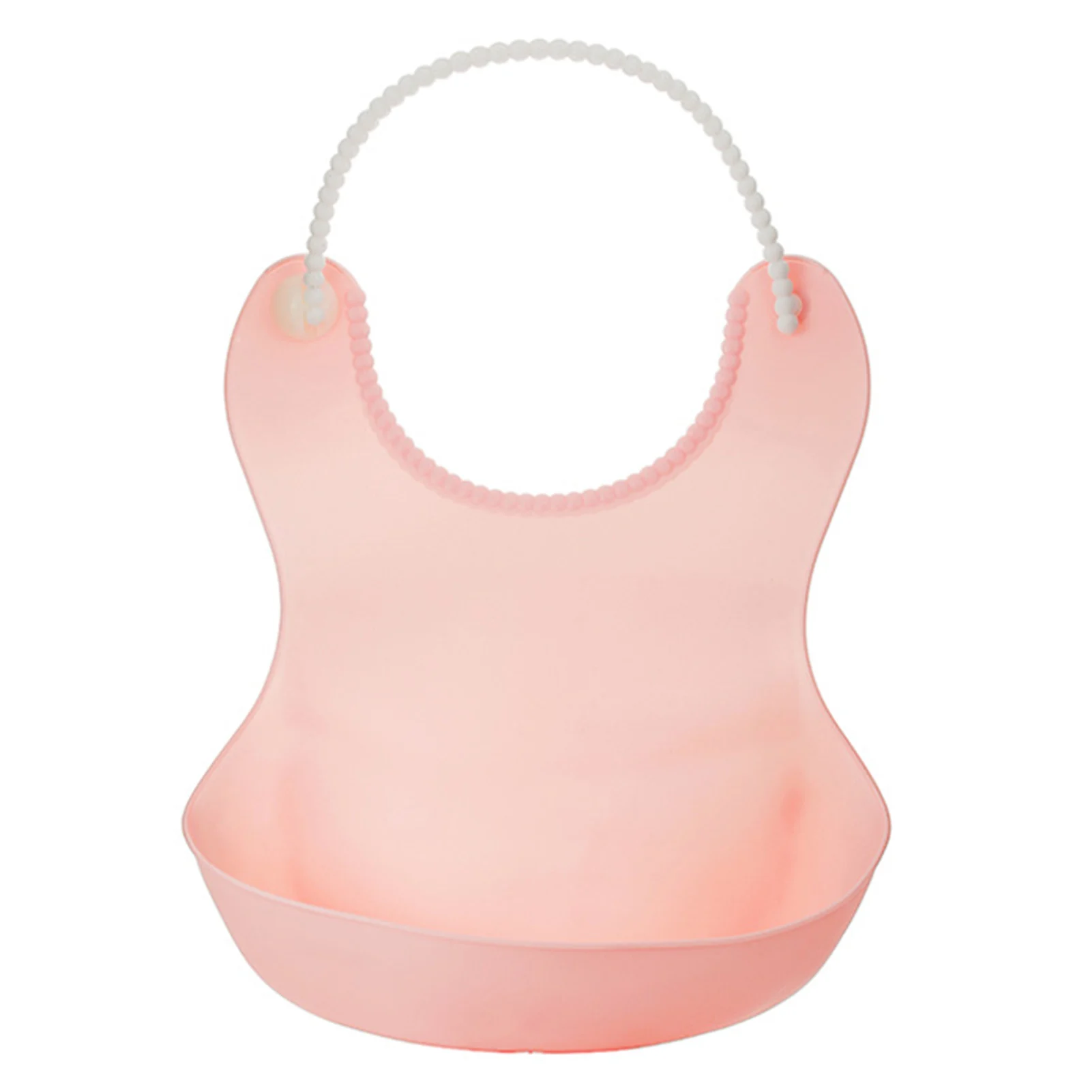 

Newborn Cute Convenient Durable Practical Stylish Solid Color Leak-Proof Silicone Drinking Eating Bib Feeding Apron