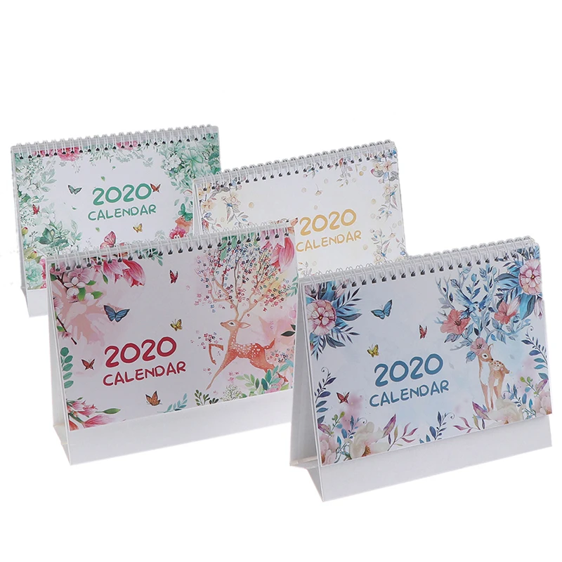 Новинка 2020 настольный календарь с милыми оленями и цветами ежедневный