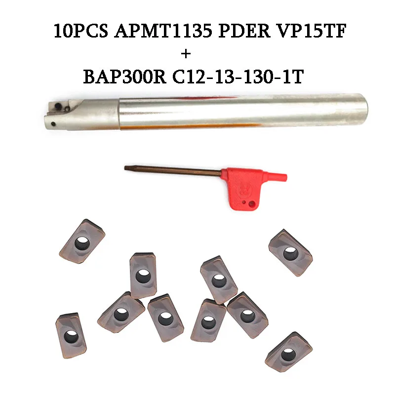 Фрезерный резец APMT1135 PDER VP15TF с карбидными вставками 1 шт. BAP300R C12 13 130 1T +