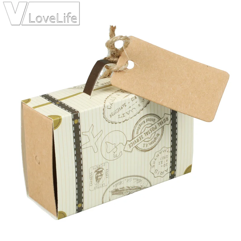 10 шт. Винтаж свадебный подарок чемодан коробка коробки конфеты шоколада милые