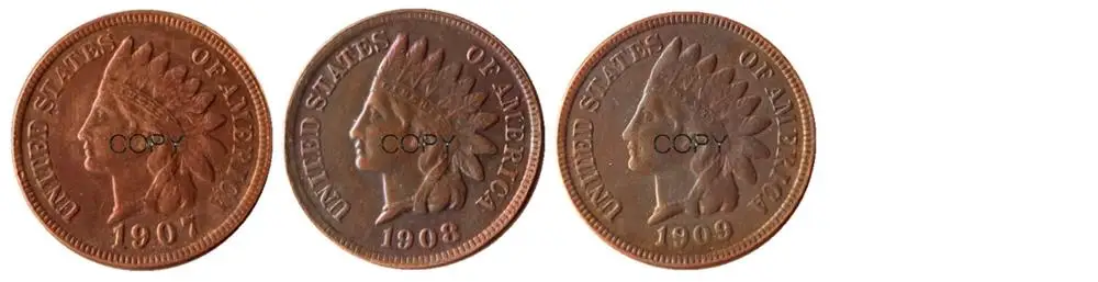 

US 1907-1909 Indian Cent Copper Copy Coin
