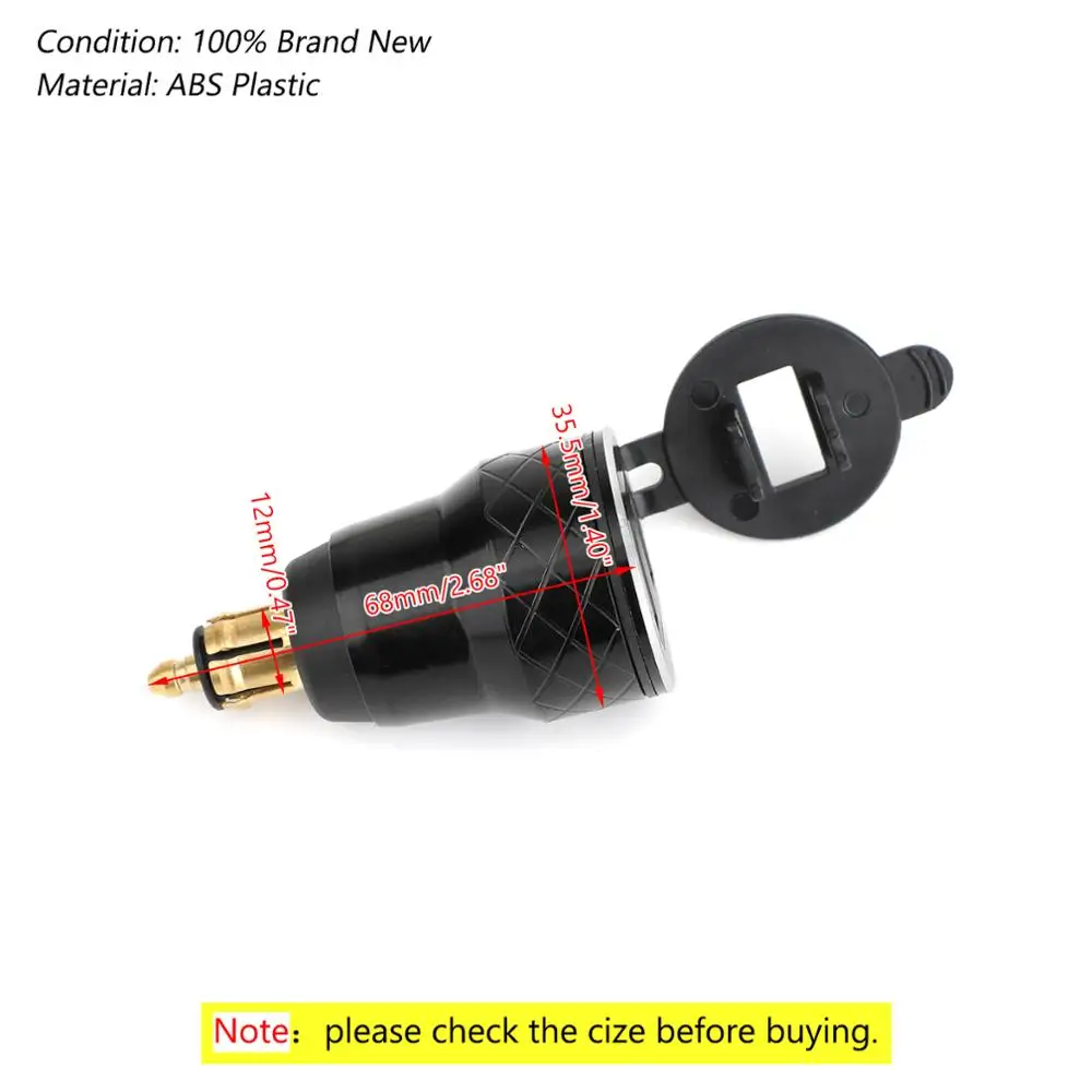 Areyourshop for BMW F800GS F650GS F700GS R1200GS R1200RT EU Plug Dual USB Charger 12-24v 4.2A Voltmeter DIN Socket | Автомобили и