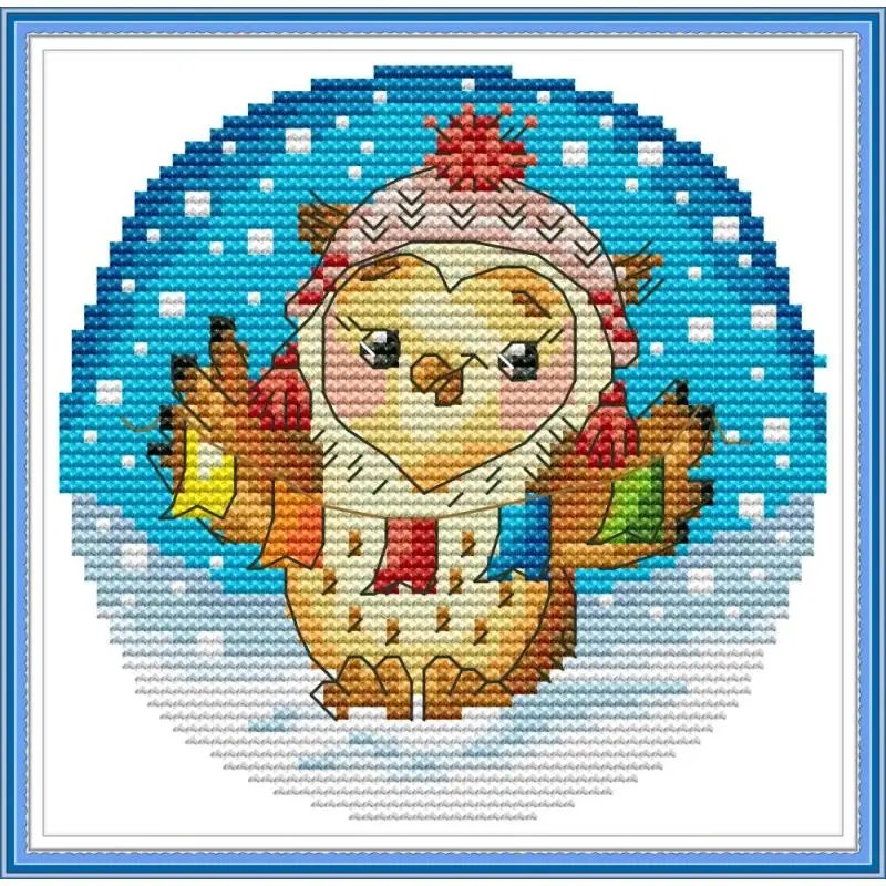 Набор для вышивки крестиком Joy Sunday 14 карат DMC с принтом | Дом и сад