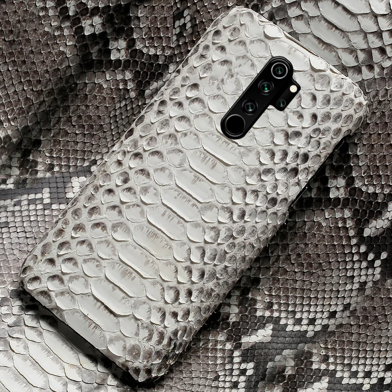 

Genuine Python Leather case for Xiaomi Redmi Note 8 Pro Note 9 Pro 9S Note 7 Cover For Mi 11 10T 10 Pro 9T Pro 8 9 Note 10 Lite