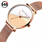 Reloj Mujer женские часы Ханна Мартин Лидирующий бренд модные креативные циферблат японский кварцевый механизм Женские часы из розового золота браслет часы
