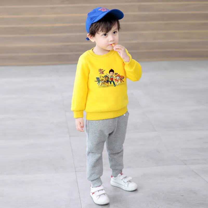 Двухслойный флисовый свитер и брюки для мальчиков девочек зимняя одежда 100%