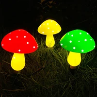 outdoor solar garden lights cute mushroom shape decorative lamp led waterproof for yard backyard lawn path