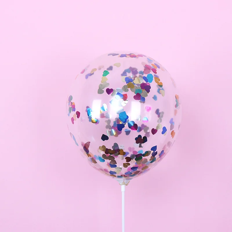 5 шт./лот 12 дюймов цветные конфетти прозрачные воздушные шары с блестками для