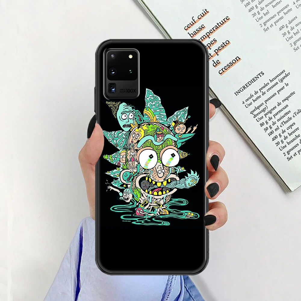 

Mortys Or Ricking Phone case For Samsung Galaxy Note 4 8 9 10 20 S8 S9 S10 S10E S20 Plus UITRA Ultra black tpu prime trend