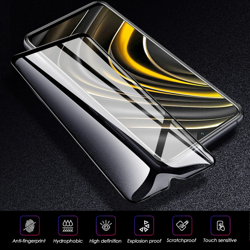 2Pcs Tempered Glass For Xiaomi Poco M4 Pro X3 GT X3 Pro X3 NFC Screen Protector Glass Poco F3 M3 M4 Pro Poko 3X Poco f3 Glass