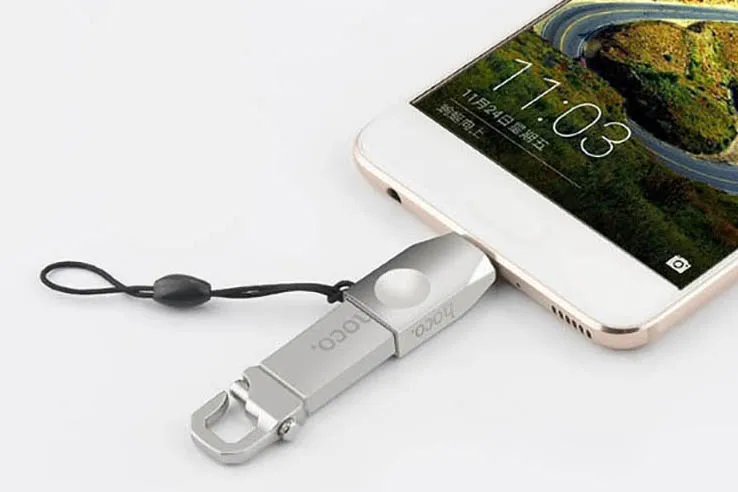 Переходник HOCO UA9 Type C OTG adapter серебро|Кабели для мобильных телефонов| |