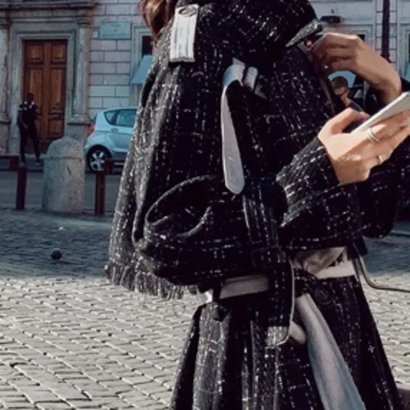 SHENGPALAE 2020 Новое модное осенне-зимнее шерстяное пальто для женщин с отворотом и