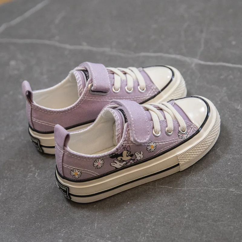

Disney children's cartoon Minnie Mickey non-slip soft sole casual shoes boys and girls sports shoes student running canvas shoes
