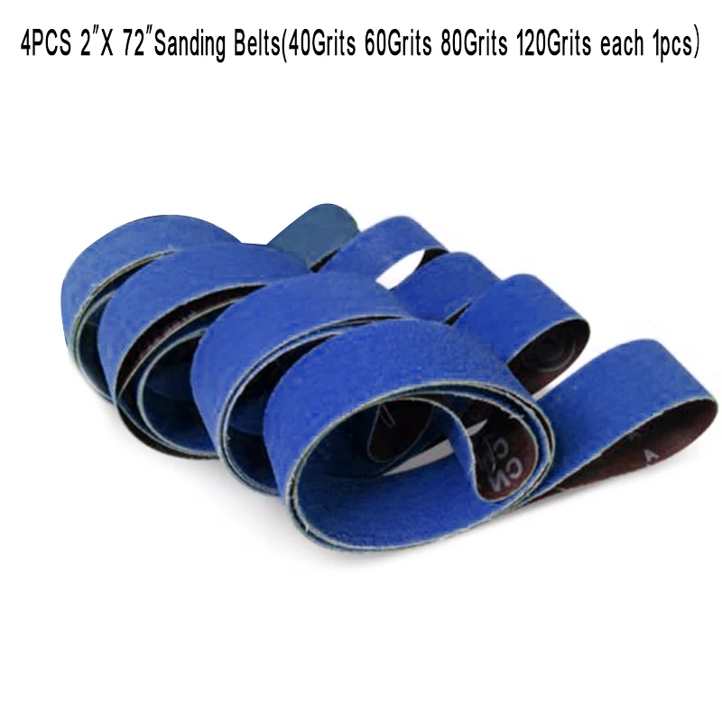 

4Pcs 2"x 72" Sanding Belt 40-120 Grit Abrasive Belt Sanding Band Sandpaper Grinder Sander Metal Wood Polishing Grinding Tool