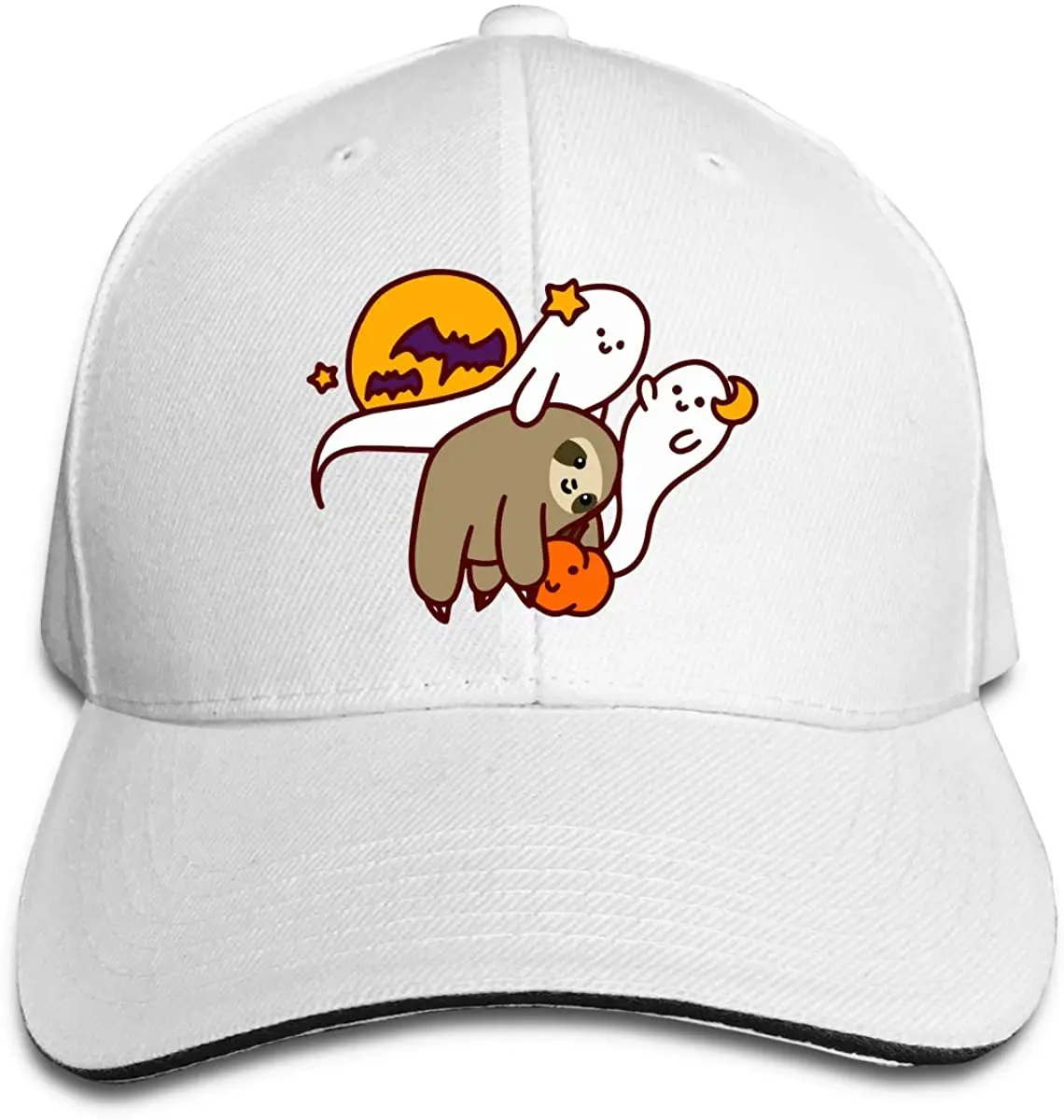 

Cute Halloween Sloth Adjustable Sandwich Hats Baseball Cap Sun Hat