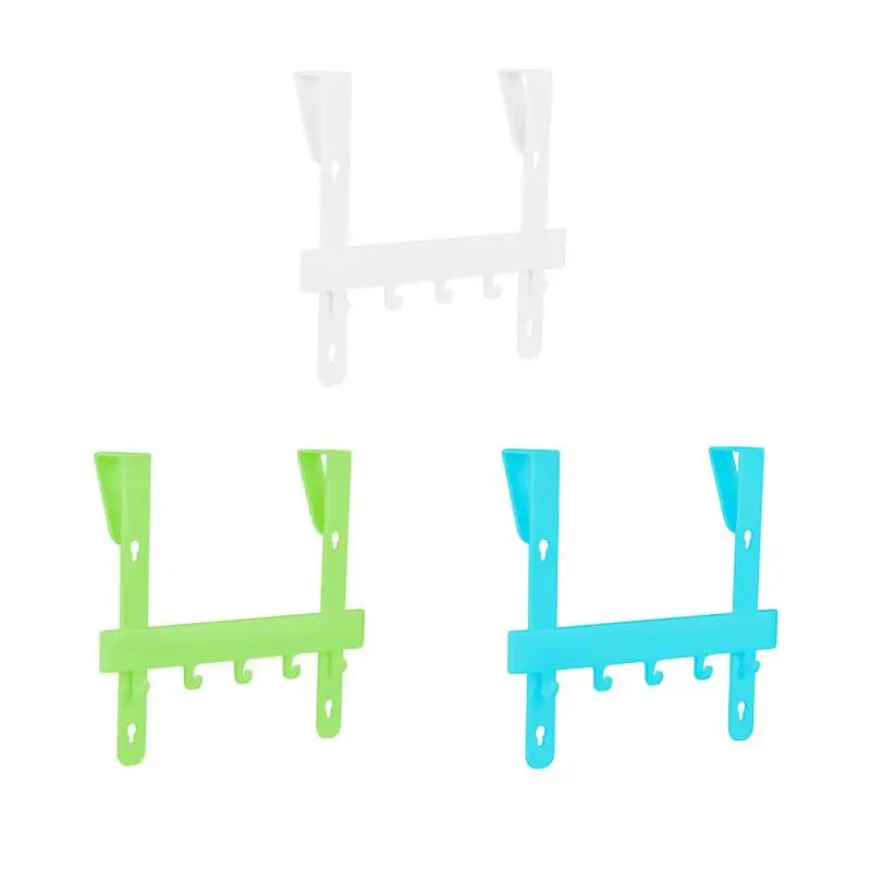 

5 Hook Cup Holder Hanging Kitchen Cabinet Storage Rack Kitchen Door Embedded Kitchen Door Shelf Hanger Hook Storage Rack