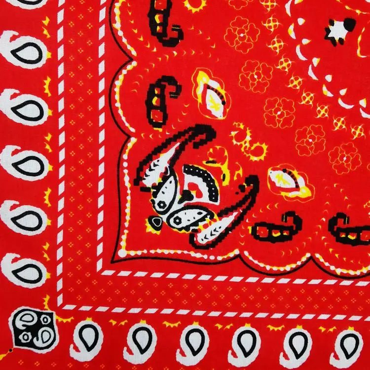 

New Arrived Unisex Hip Hop Red Bandana Fashion Headwear Hair Band Neck Scarf Wrist Wraps Square Scarves Print Handkerchif