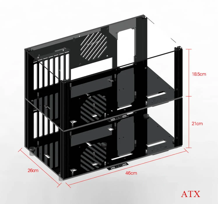 Акриловый чехол для компьютера сделай сам совместимый с материнской платой Micro ATX
