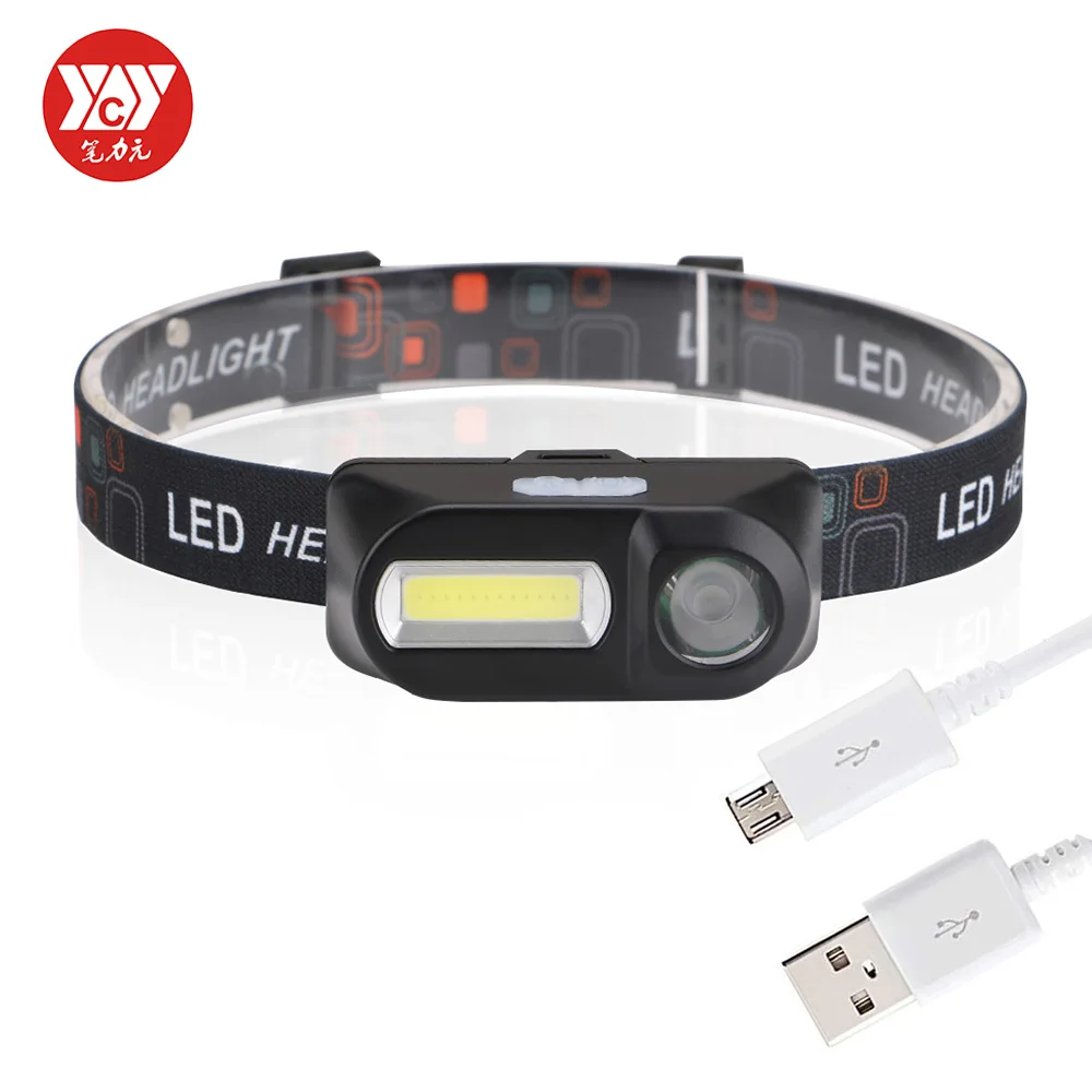 

USB Charging COB sos Head Ligteny LED Headlamp Interface Cycling Headlight 7-Mode Dimming Head Torch Camping Fishing Flashlight