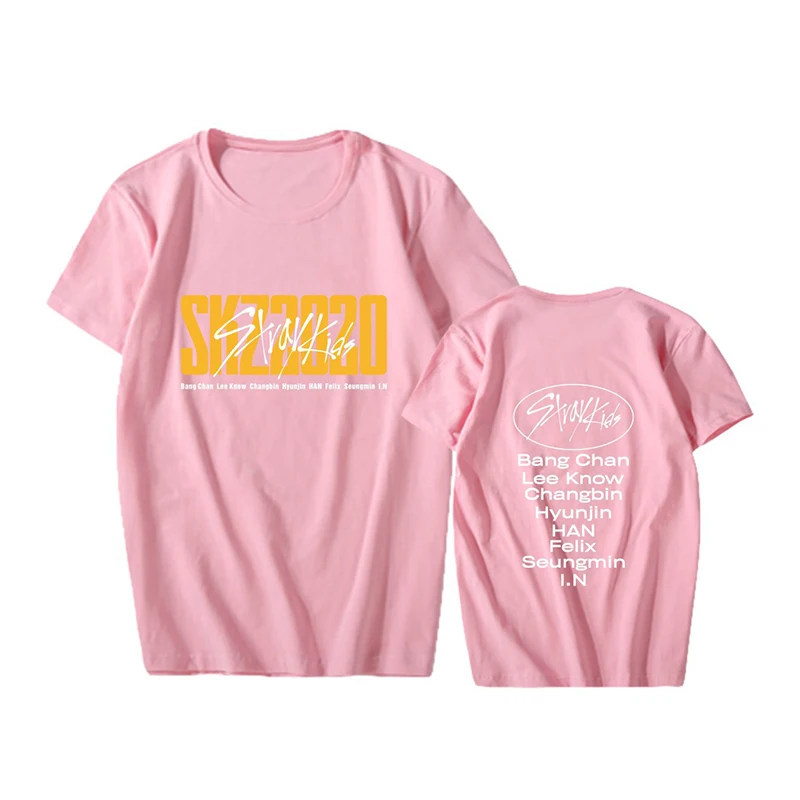 

KPOP Stray Kids <SKZ2020> Support T-shirt K-pop Stray Kids Short Sleeve Tshirt Cotton Loose Tops Fan Collection Drop Shipping
