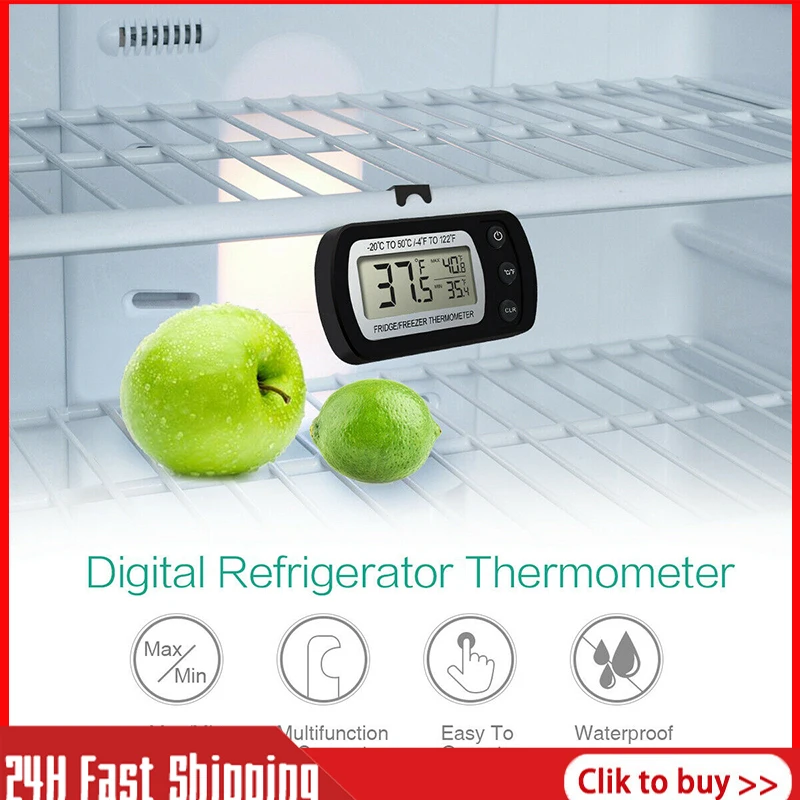 Электронный цифровой термометр для холодильника морозильной камеры с защитой от