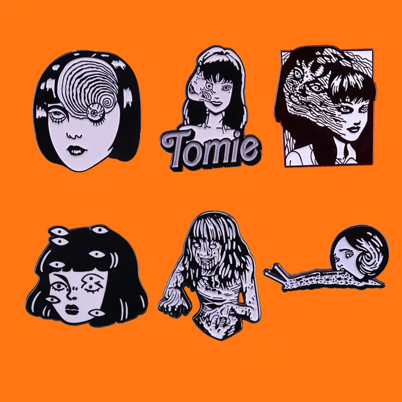 

Junji Ito Tomie Enamel Pins Animation Girl Metal Cartoon Brooch Backpack Hat Bag Collar Lapel Badges Men Women Fashion Jewelry