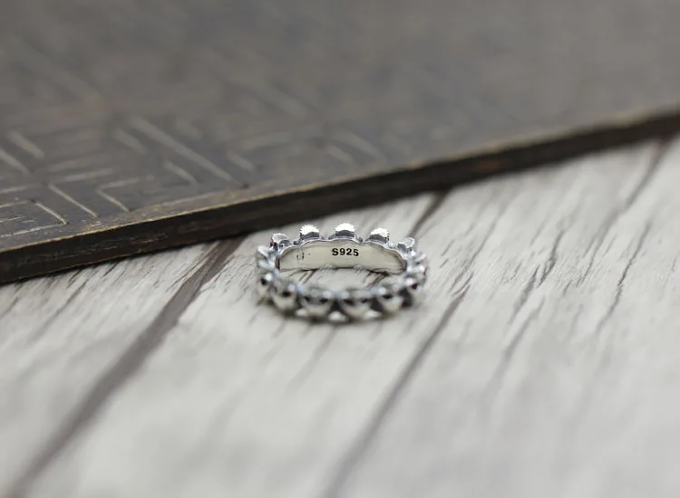 

100% S925 Sterling Silver New Brand Trend Couple Ring Letter Personality skull Punk style Fashion Simple Gift Hot Sale