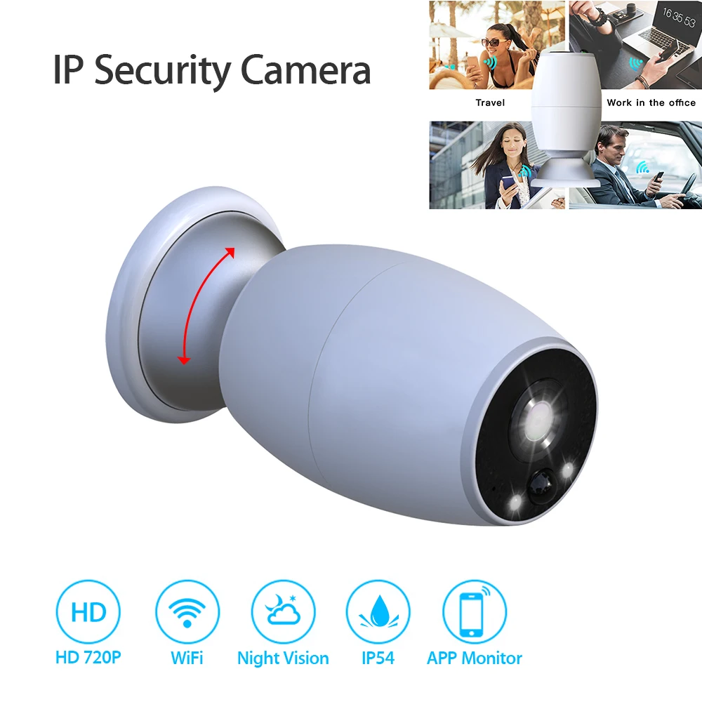 Камера Наружного видеонаблюдения с ИК-датчиком IP54 Wi-Fi HD 720P | Безопасность и защита